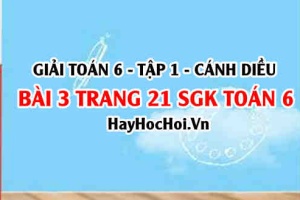 Giải bài 3 trang 21 Toán 6 Tập 1 SGK Cánh Diều